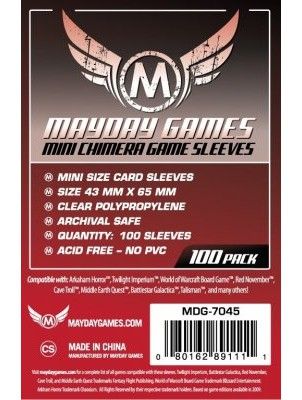 Giochistarter: Bustine Mayday mini Chimera 43x65mm