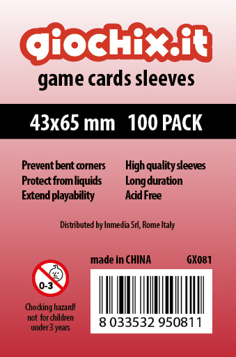 Bustine/Sleeves Giochix standard 43x65mm (100)