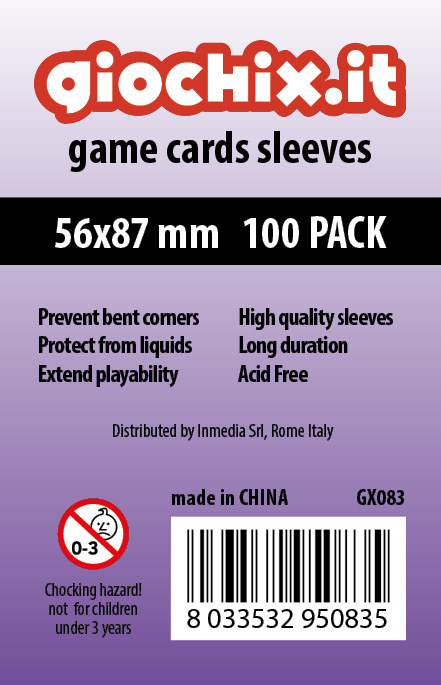 Giochix: Bustine/Sleeves Giochix standard 56x87mm (100)