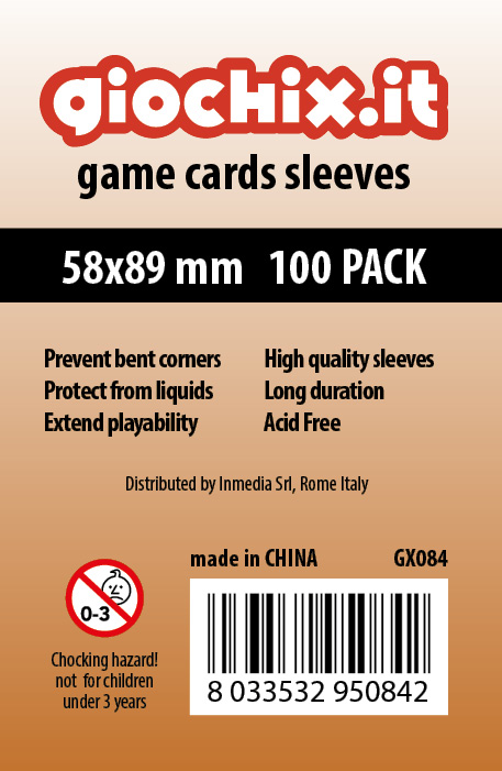 Bustine/Sleeves Giochix standard 58x89mm (100)