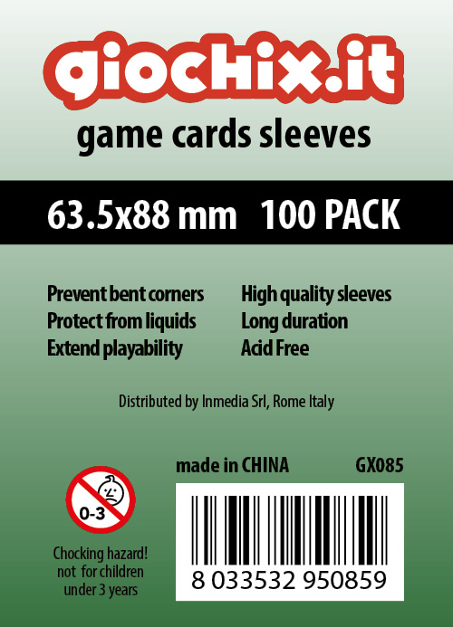 Bustine/Sleeves Giochix standard 63.5x88mm (100)