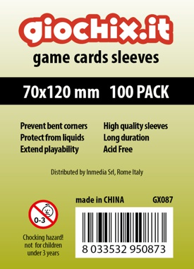 Bustine/Sleeves Giochix standard 70x120mm (100)