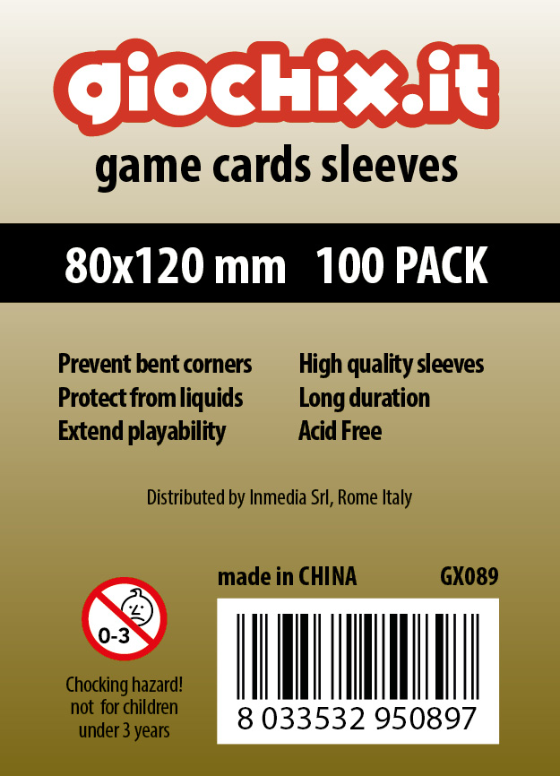 Bustine/Sleeves Giochix standard 80x120mm (100)