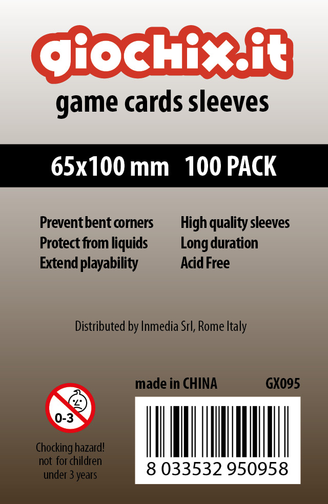 Bustine/Sleeves Giochix standard 65x100mm (100)