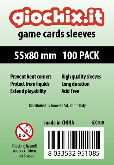 Bustine/Sleeves Giochix standard 55x80mm