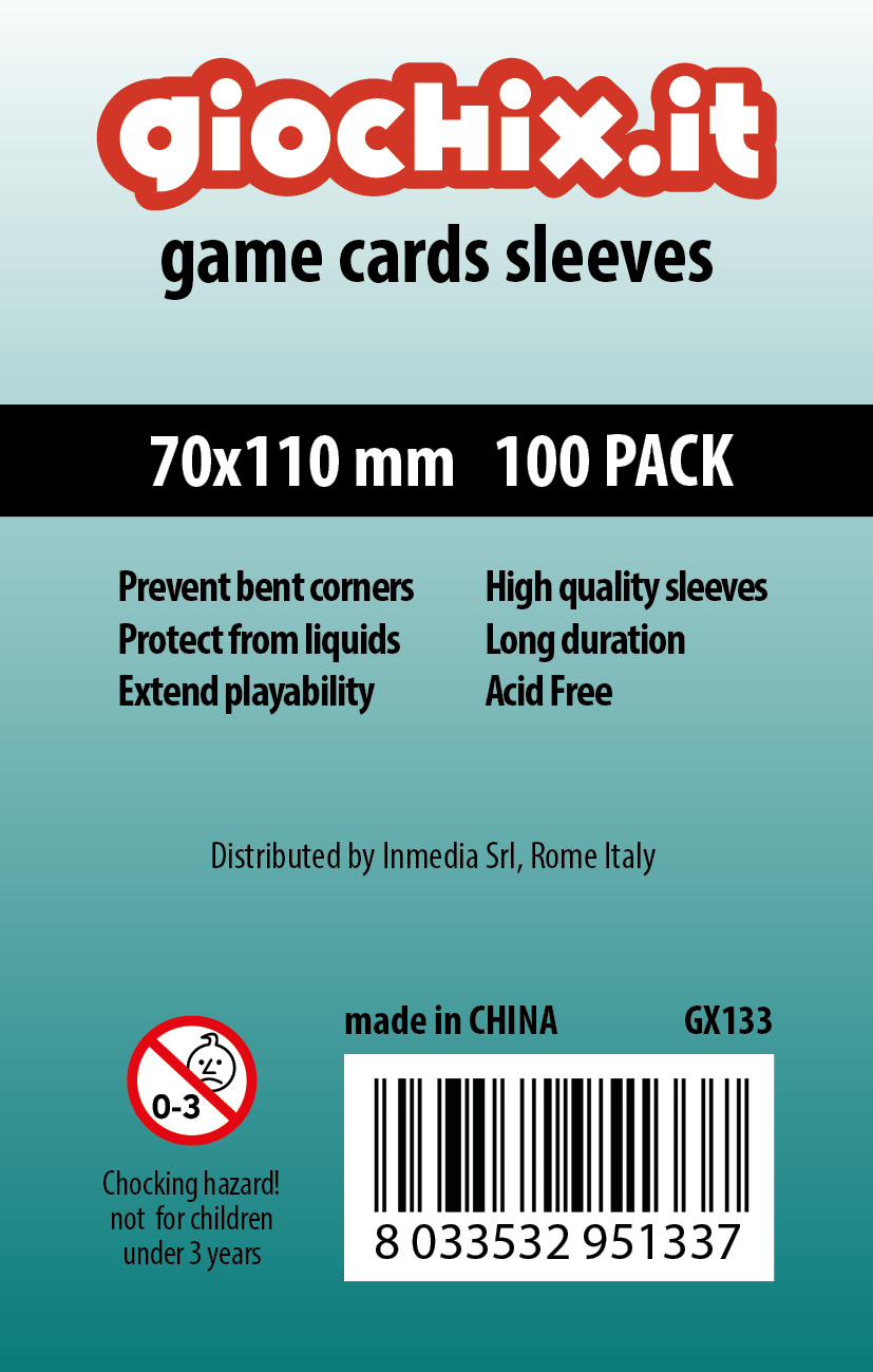Bustine/Sleeves Giochix Standard 70x110mm