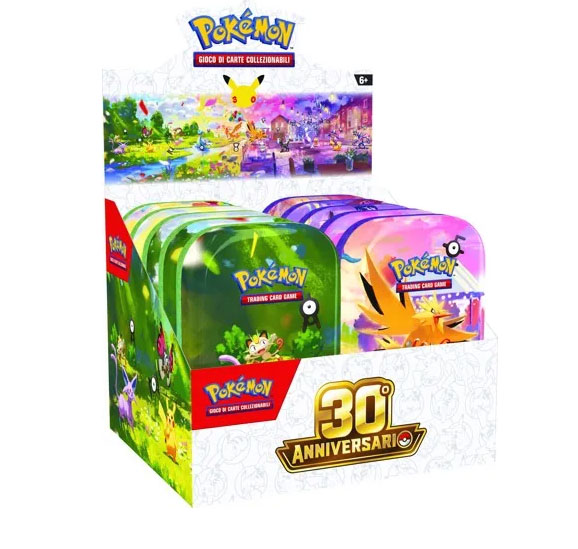 Pokémon 30imo anniversario: display Mini Tin da collezione